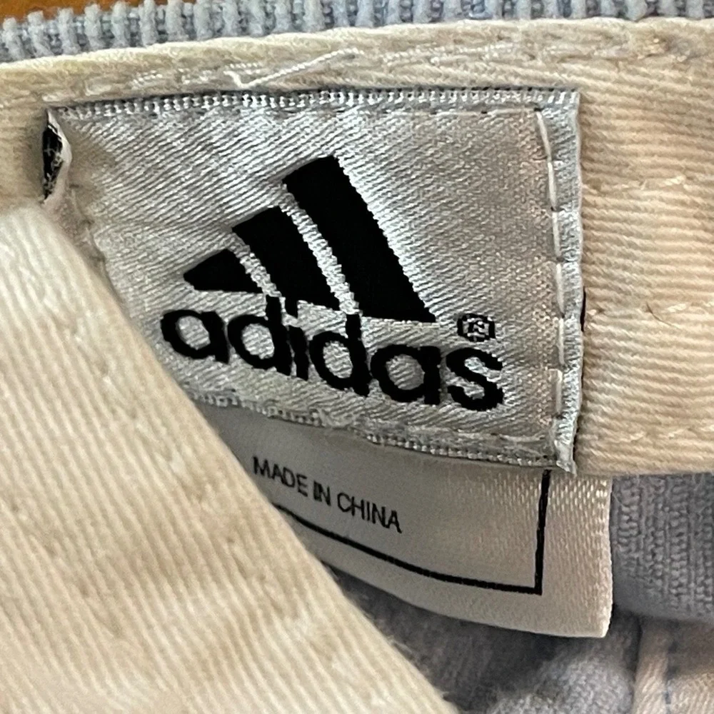 Adidas Infant Light Blue Corduroy Baseball Cap Hat Elastic Back Cotton Logo